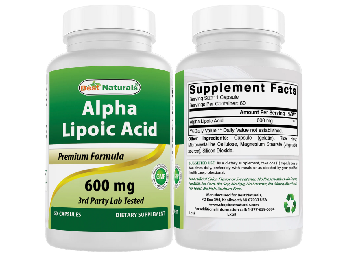 Alpha Lipoic 600mg x 60cap - Best Naturals