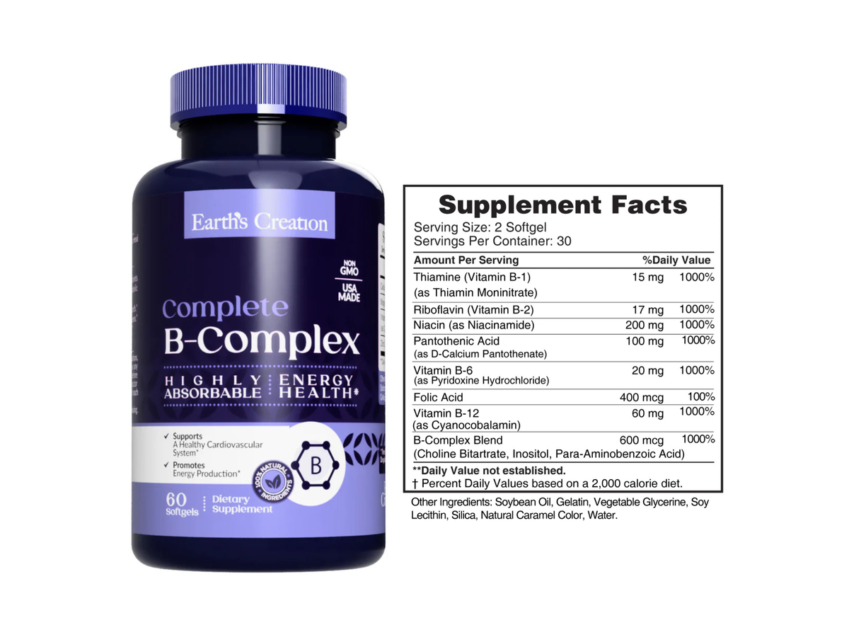 B-Complex x 60cap - Earth Creation