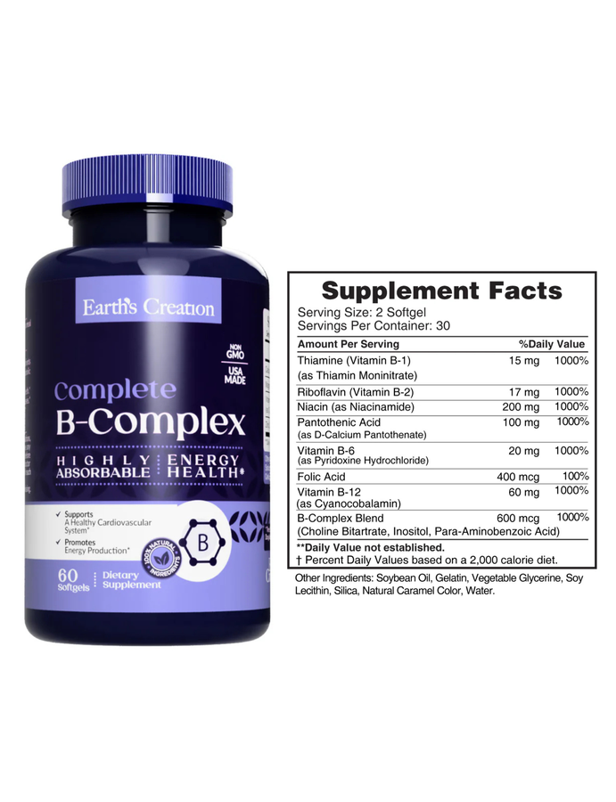 B-Complex x 60cap - Earth Creation