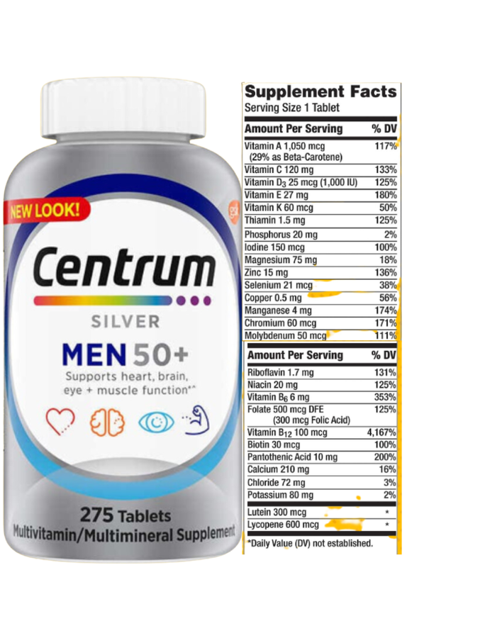 Centrum silver men x 275cap - Centrum