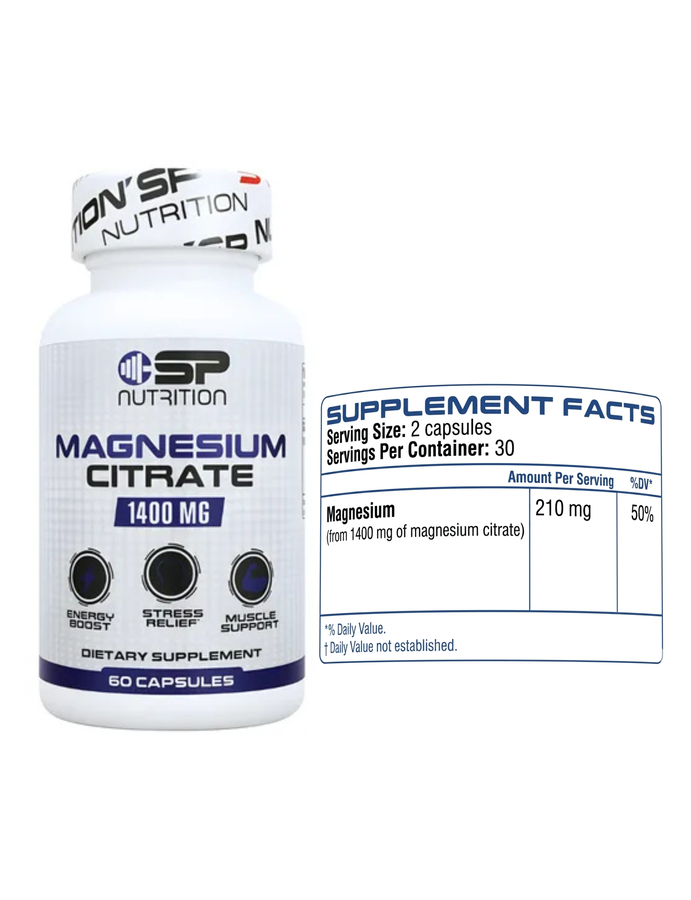 Citrato de magnesio x 60cap - SP Nutrition