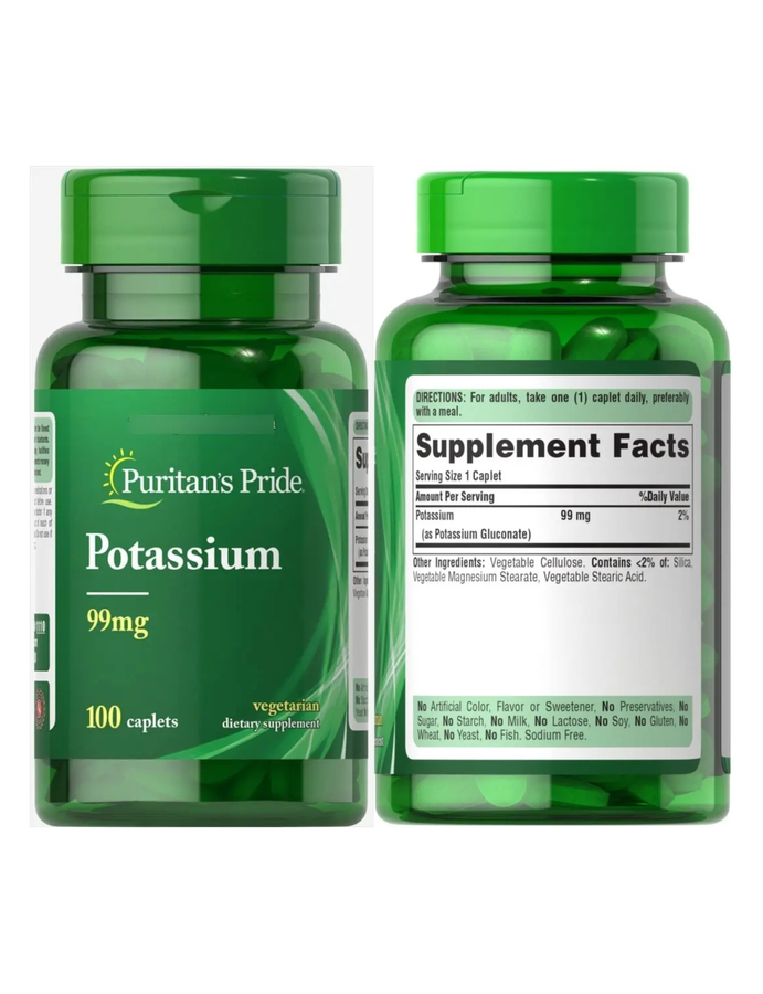 Citrato Potasio 99mg x 100Tab - Puritans