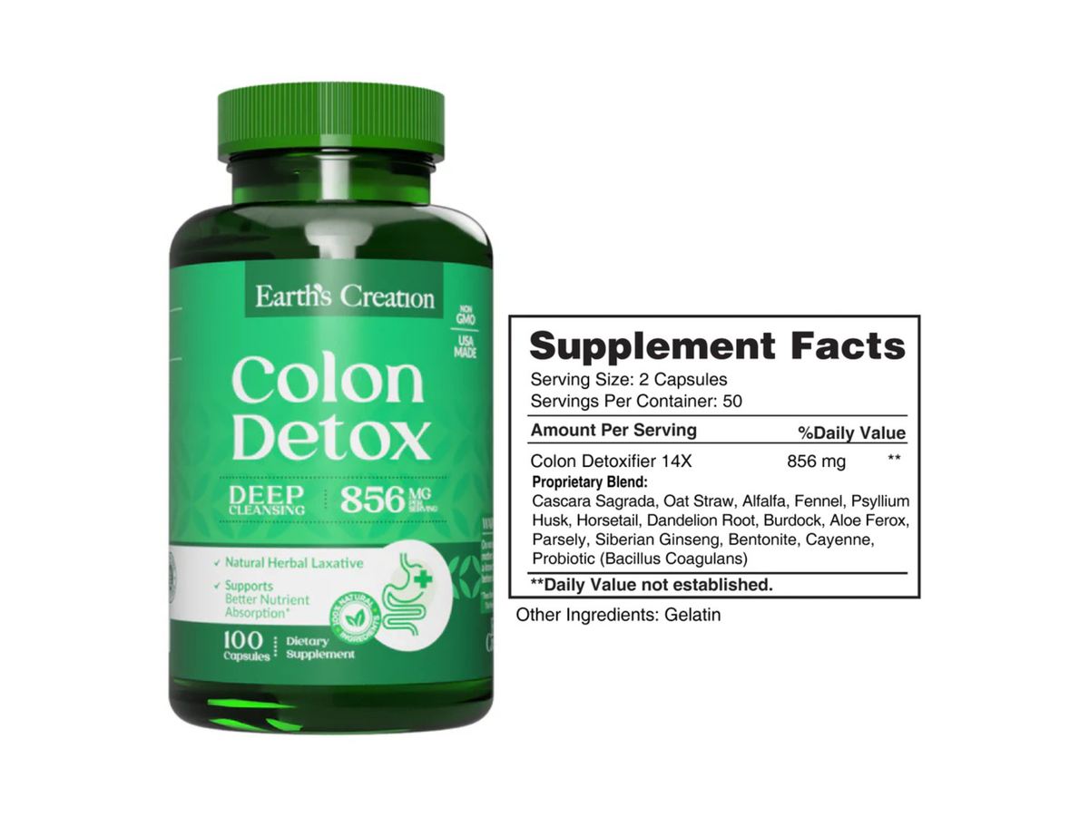Colon detox x 100cap -Earth Creation