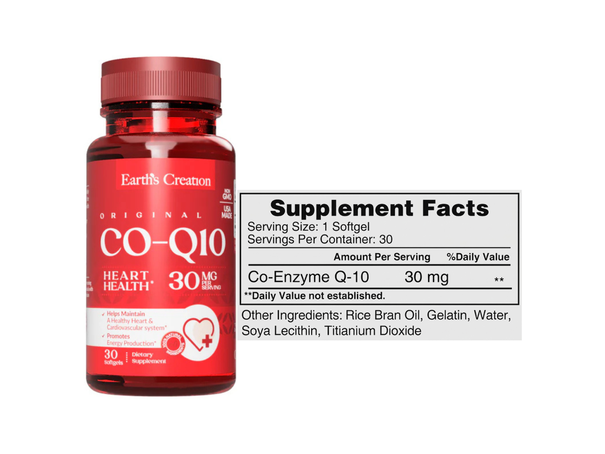 Coq10 30mg x 30cap - Earth Creation