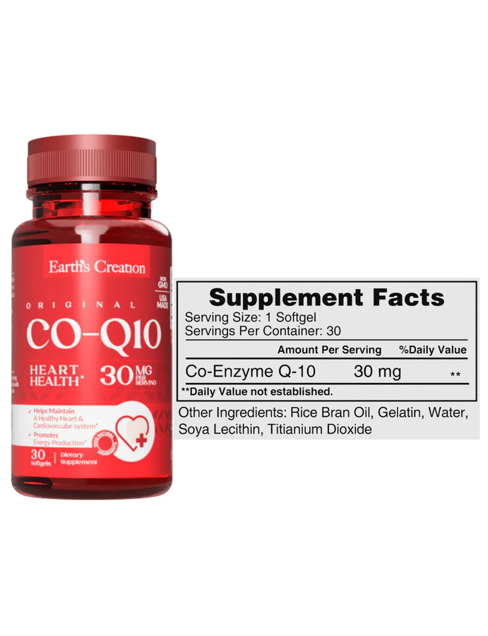 Coq10 30mg x 30cap - Earth Creation