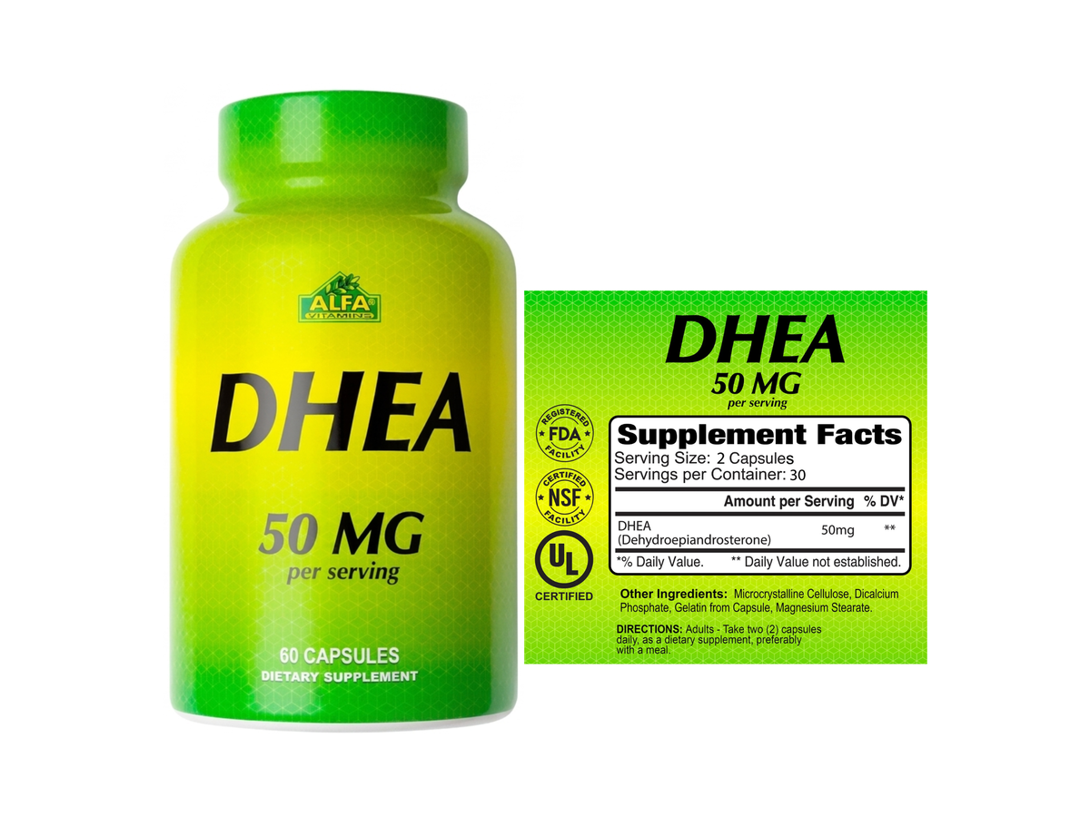 DHEA 50mg x 60cap - Alfa Vitamins