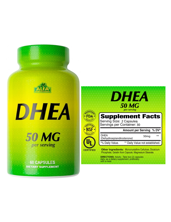 DHEA 50mg x 60cap - Alfa Vitamins