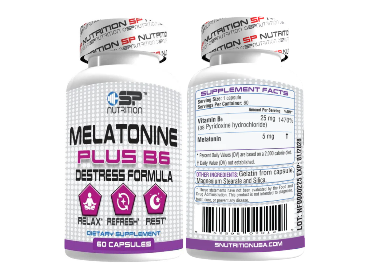Melatonina plus + B6 x 60cap - SP Nutrition