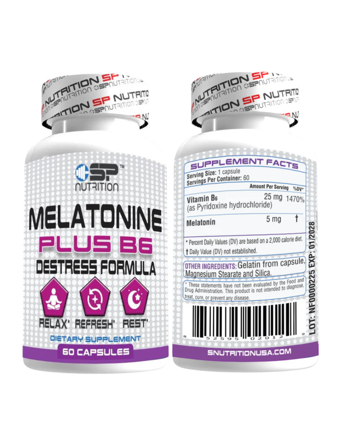 Melatonina plus + B6 x 60cap - SP Nutrition