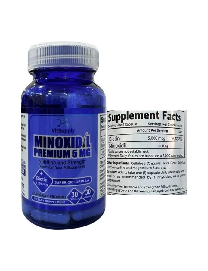 Minoxidil 5mg x 30cap - VitSupply