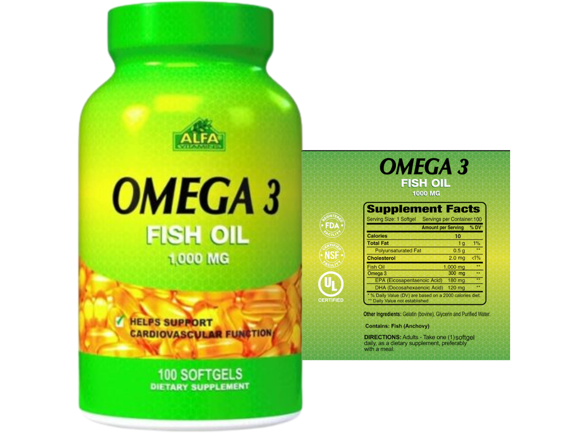 Omega 3 x 100cap - Alfa Vitamins