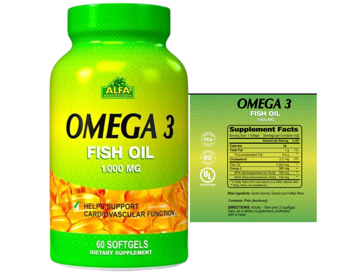Omega 3 x 60cap - Alfa Vitamins