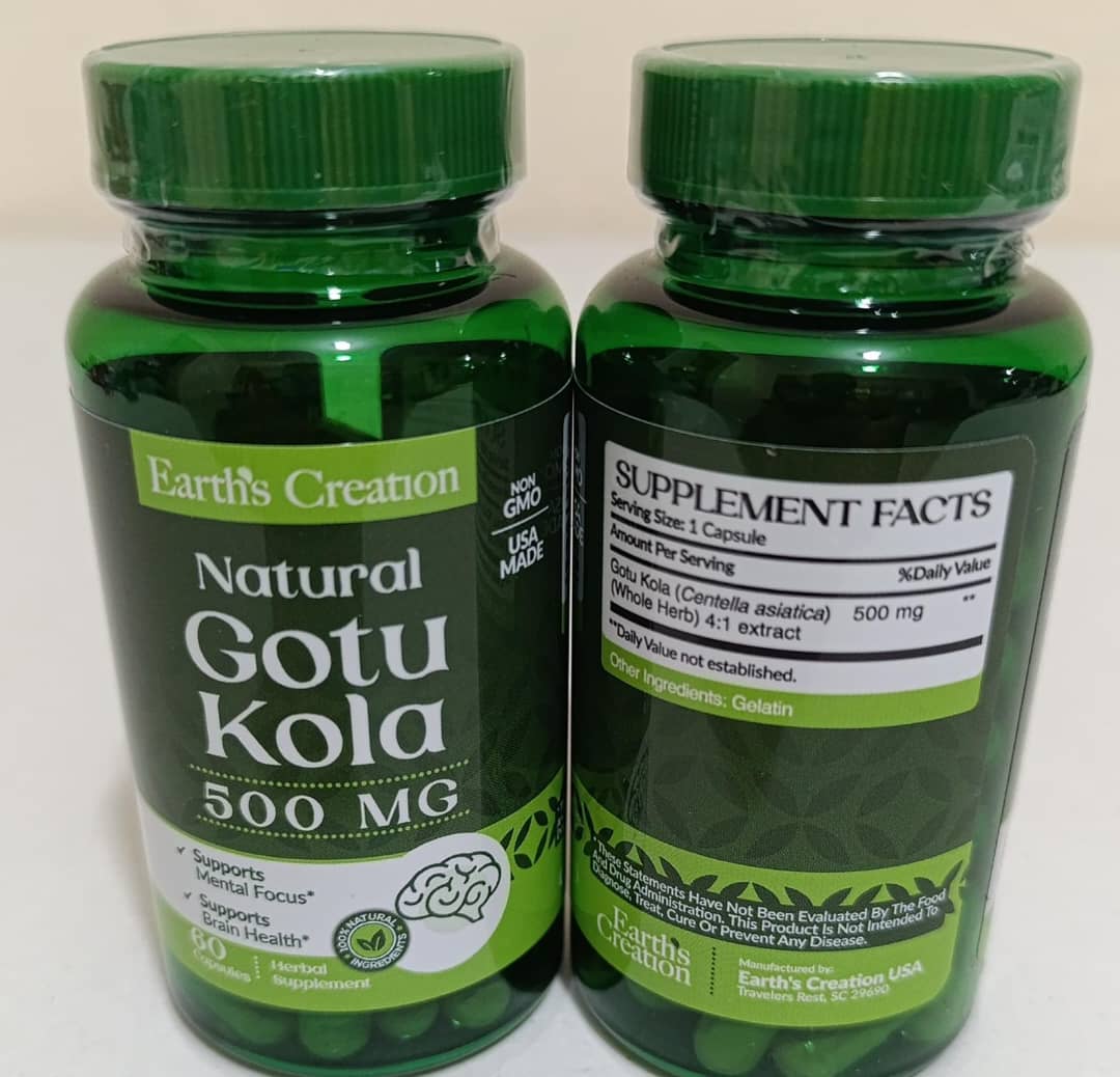 Gotu kola  500mg x 60tab - Earth Creation