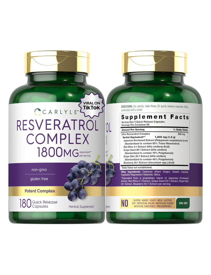 Resveratrol complex 1800mg x 180cap - Carlyle