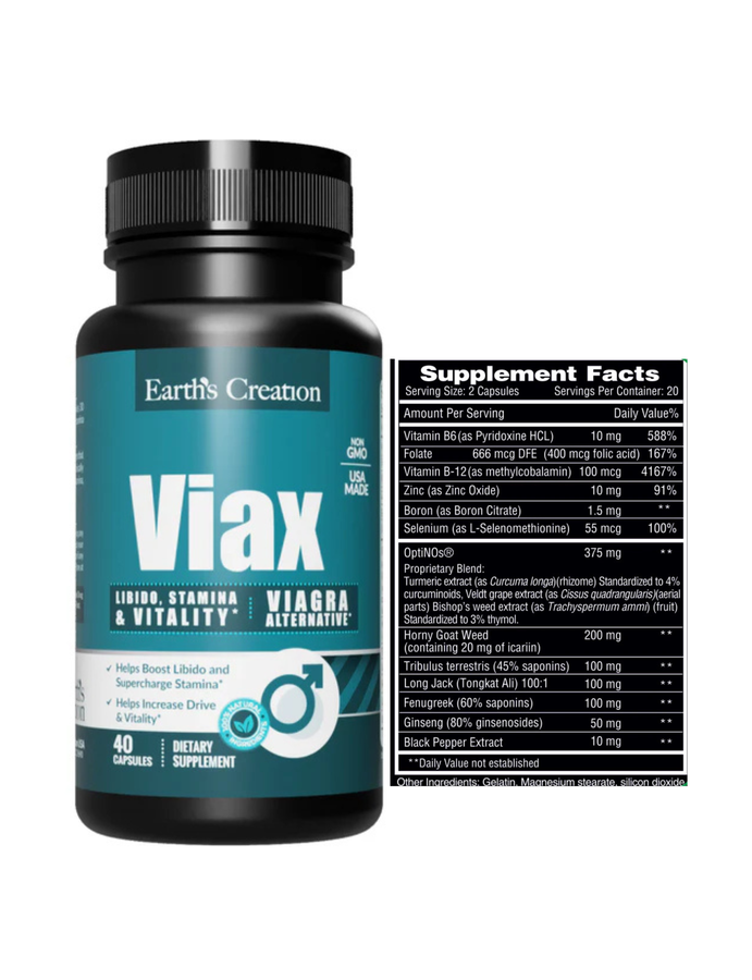 Viax (Viagra para hombres) x 40cap - Earth Creation