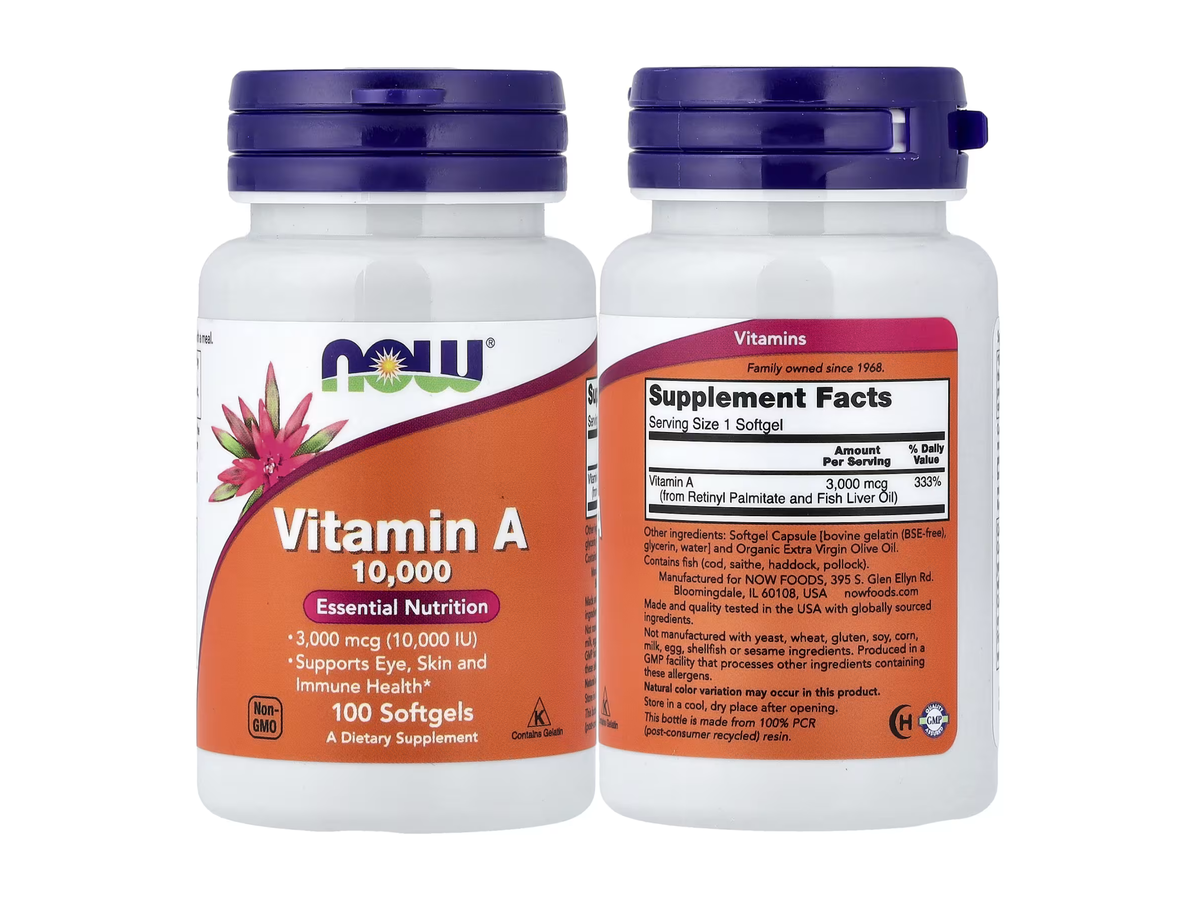 Vitamina A 10,000 IU x 100soft - Now