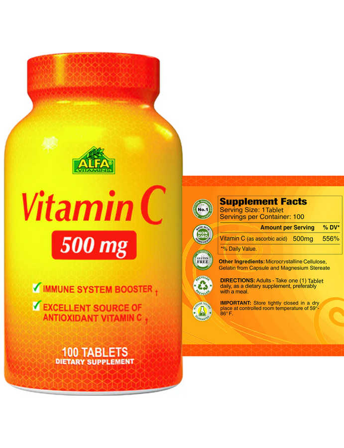 Vitamina C 500mg x 100cap - Alfa Vitamins