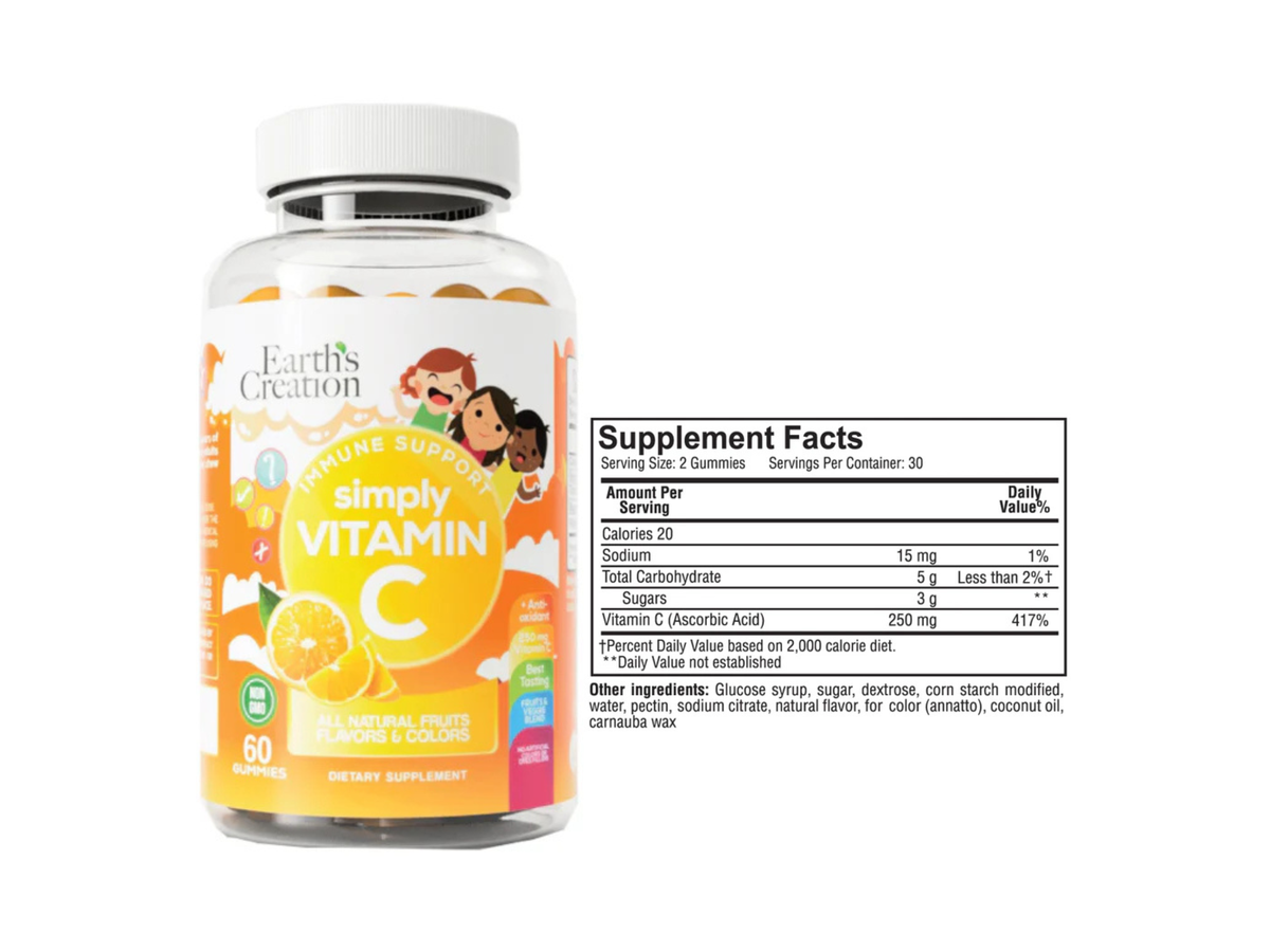 Vitamina C kids x 60 gummies - Earth Creation