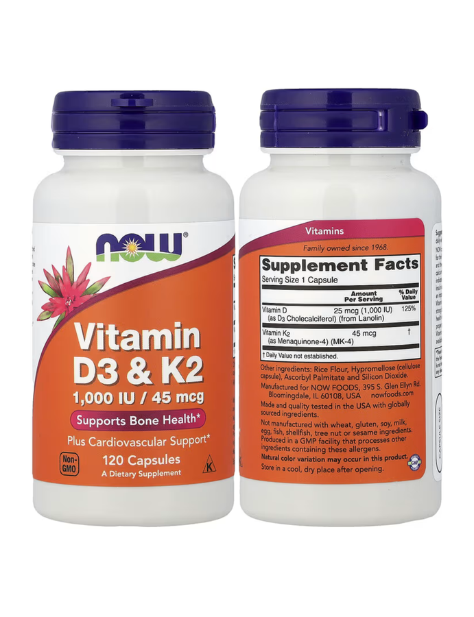 Vitamina d3 + k2 x 120cap - Now