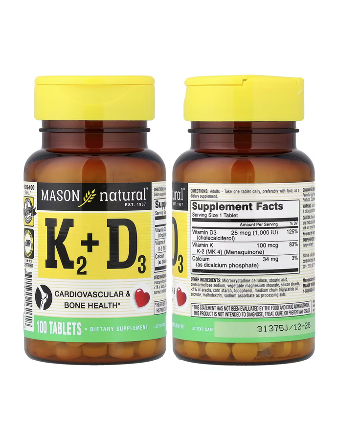 Vitamina K2 + D3 x 100tab - Mason
